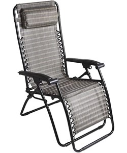 Cadeira Espreguiçadeira Dobrável Gravidade Zero em Tecido e Metal