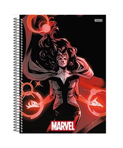 Caderno Universal Espiral 1 Matéria 80 Folhas Heróis da Marvel