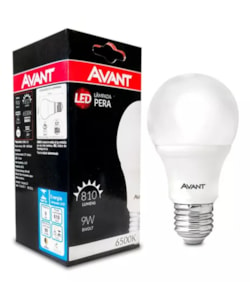 Kit 10 Lâmpadas LED 9W Bulbo E27 - Branco Frio 6500K