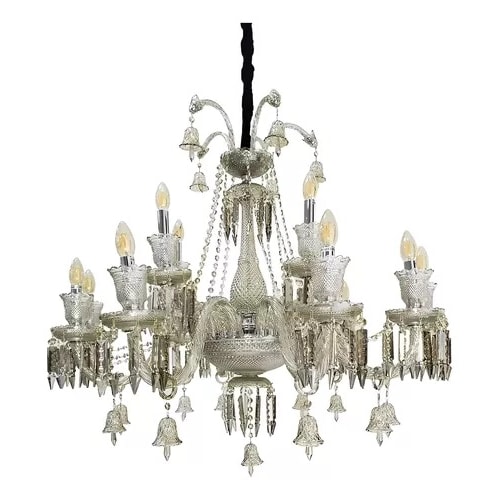 Lustre De Cristal Legítimo Candelabro Maria Tereza 15 Braços