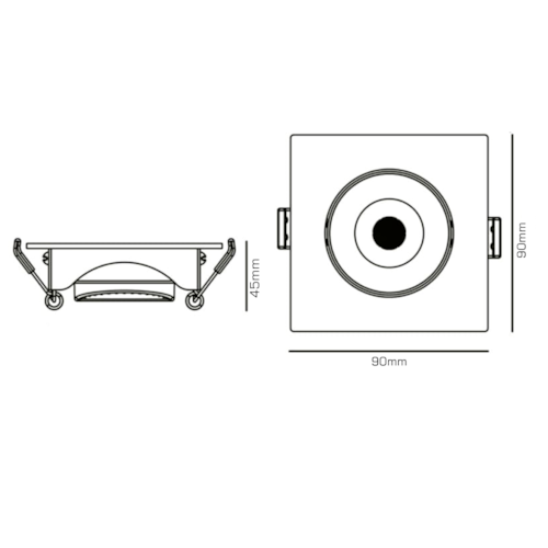 Spot de LED Dubai 5W Quadrado 6500K Luz Branca